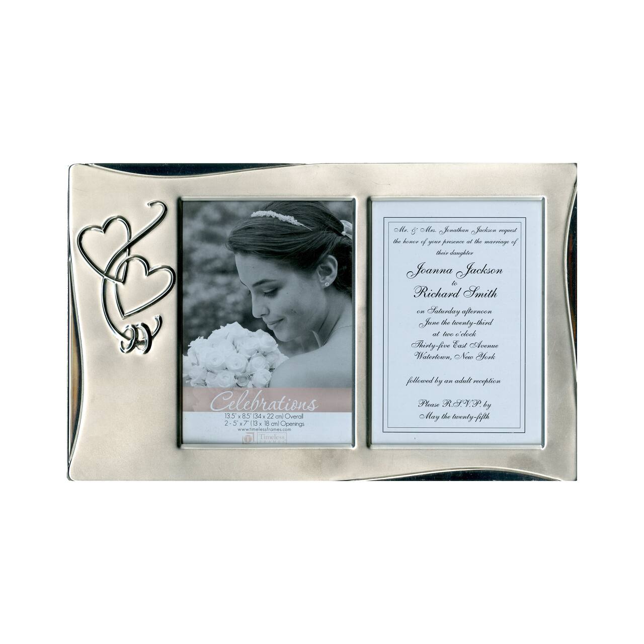Timeless Frames&#xAE; 2 Opening Silver Heart 5&#x22; x 7&#x22; Collage Frame, Celebrations